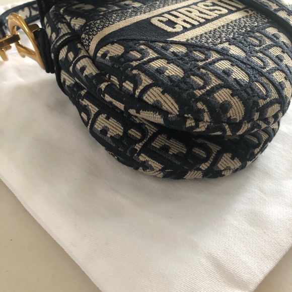 Dior Oblique Embroidered Saddle Bag - Picture 9 of 16